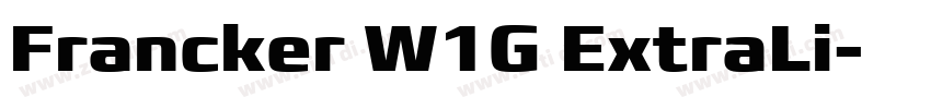 Francker W1G ExtraLi字体转换